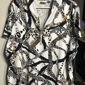 Chic Animal Print Women's Top plus size 4